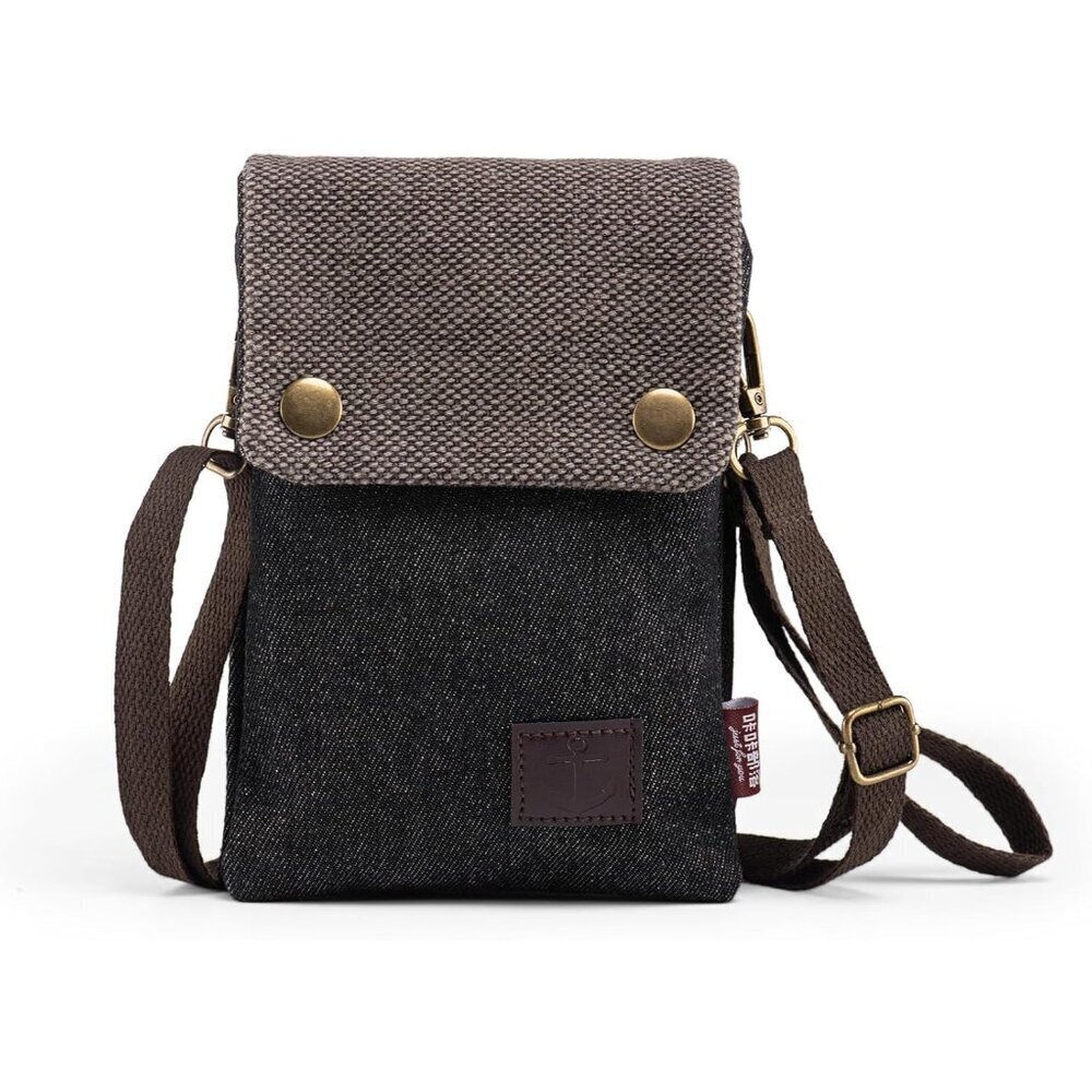 Small Canvas Crossbody Cell Phone Purse with Adjustable Strap Travel Wallet